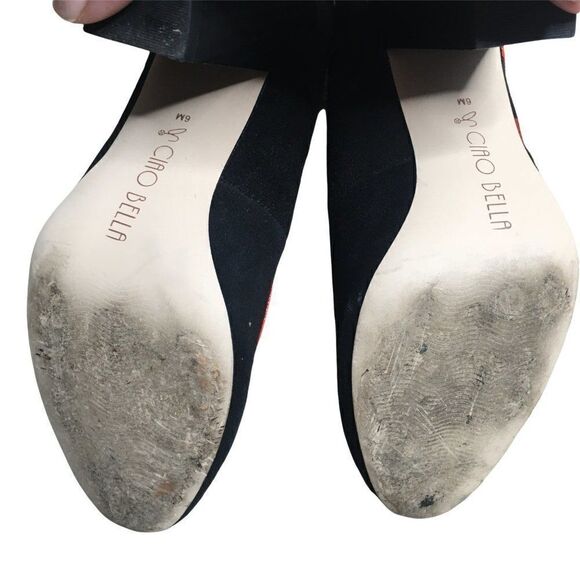 Ciao Bella Yasmin Suede Red Floral Embroidery Pump size 6m - Picture 5 of 7